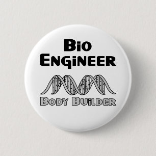 Bio Ingenjör Body Builder Ceramic Ornament Knapp