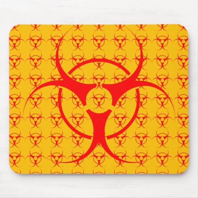 Bio- Mousepad Biohazard Warning Mouse Pad Musmatta (Framsidan)
