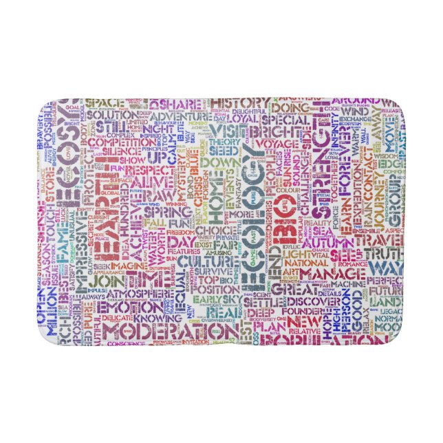 Bio Nuage de Mots Texte Motif Biodiversité Badrumsmatta (Framsidan)