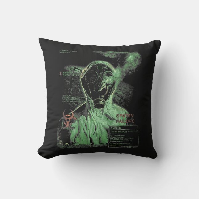 Bio-Slösa - Techno-Dystopian Streetwear Design Kudde (Framsida)