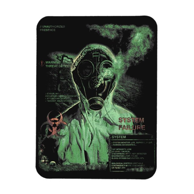 Bio-Slösa - Techno-Dystopian Streetwear Design Magnet (Vertikal)