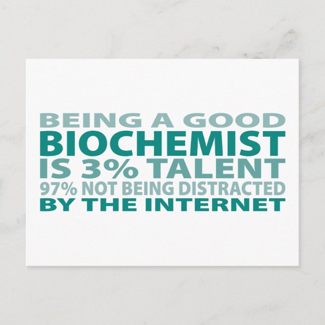 Biochemist 3 % Talent Vykort (Framsida)