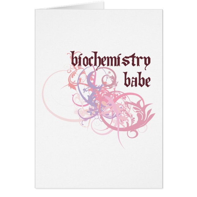BiochemistryBabe Hälsningskort (Framsidan)