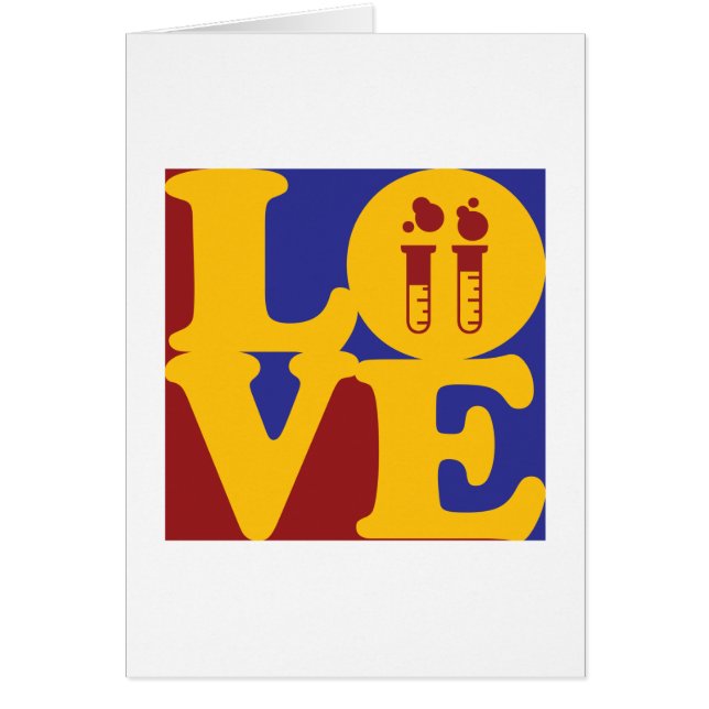 Biochemistrykärlek Hälsningskort (Framsidan)