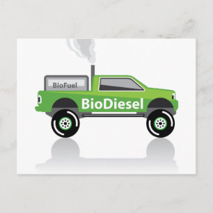 Biodiesel Pickupare lastbil Vykort