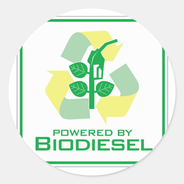 BioDiesel Runt Klistermärke (Framsida)