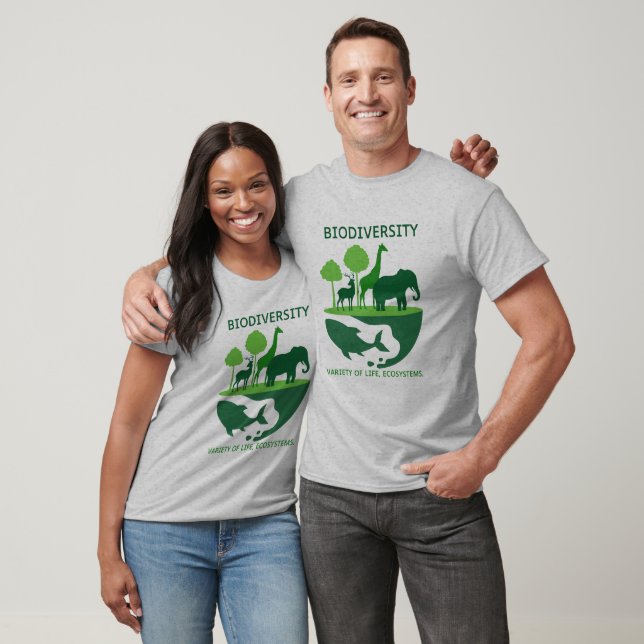 Biodiversity Harmony Grått T-Shirt (Unisex)
