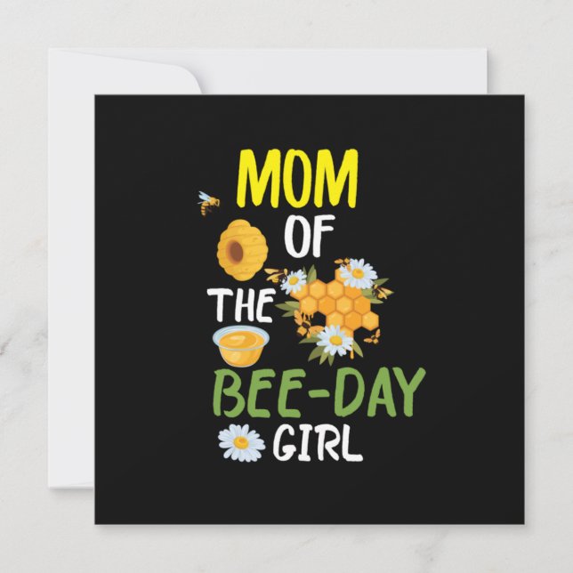 Biodlarart mamma till Bee-day flickan 2 Julkort (Framsida)