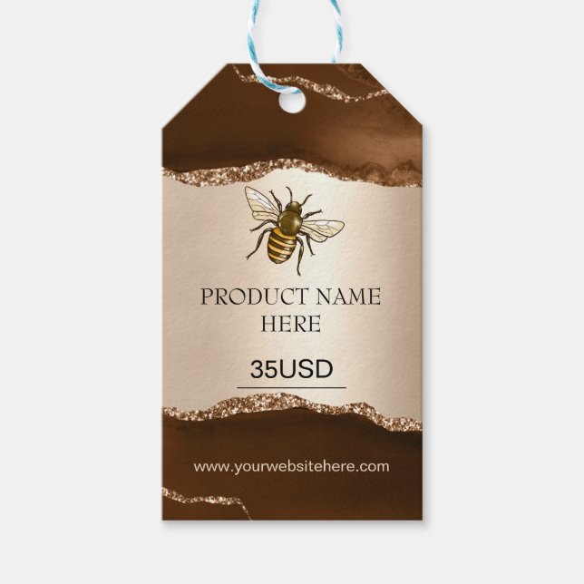 Biodlare Apiarist Bee Farm Honeybees Honeycomb Presentetikett (Framsidan)