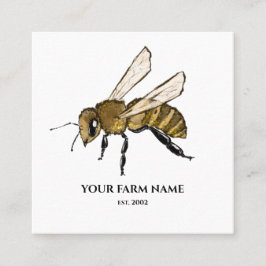 Biodlare Apiarist Bee Farm Honeybees Honeycomb Sq Fyrkantigt Visitkort