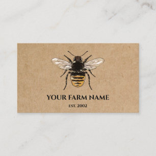 Biodlare Apiarist Bee Farm Honeybees Honeycomb Sq Visitkort
