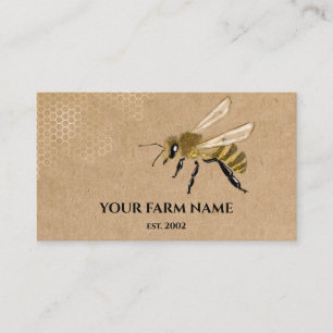 Biodlare Apiarist Bee Farm Honeybees Honeycomb Sq Visitkort