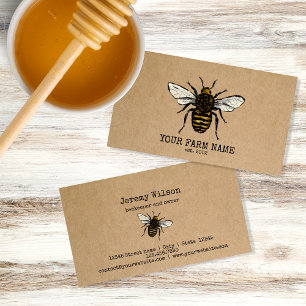Biodlare Apiarist Bee Farm Honeybees Honeycomb Visitkort