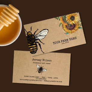 Biodlare Apiarist Bee Farm Honeybees Honeycomb Visitkort