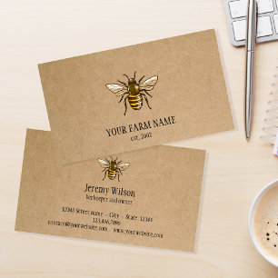 Biodlare Apiarist Bee Farm Honeybees Honeycomb Visitkort
