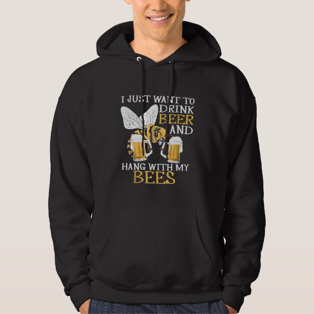 Biodlare Biodling Drink Beer Hängbin Hoodie (Framsida)