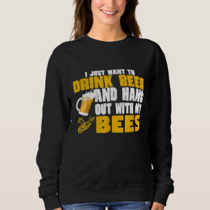 Biodlare dricker öl och håller kvar med mina bin t shirt
