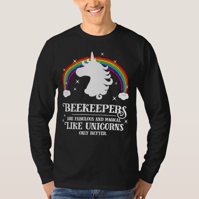 Biodlare Fabulous Magic som Unicorns Rainbow T Shirt (Framsida)
