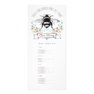 Biodlare för honungsbin Apiary Farm Biodling Reklamkort