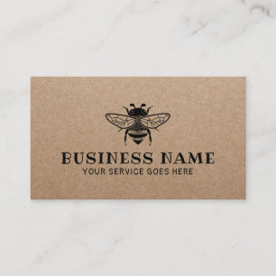 Biodlare för honungsbin Apiary Rustic Kraft Visitkort