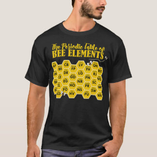 Biodlare Funny Periodic Bord of Bee Inslag Ap T Shirt