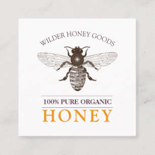 Biodlare Organisk honung Apiary Square Business Fyrkantigt Visitkort