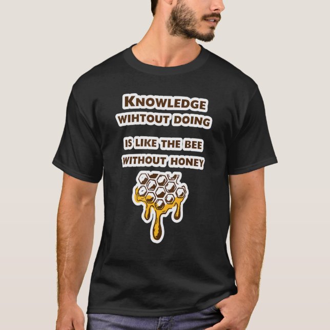 Biodlare som säger med honungsbin bikupa t shirt (Framsida)