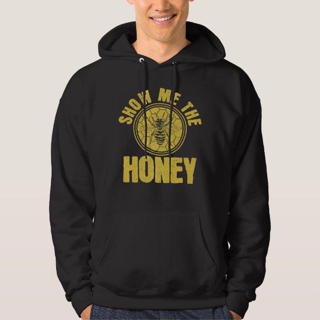 Biodlare visar mig honungsbiodlingsbin hoodie (Framsida)