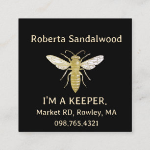Biodlarens Affärskort är ett KEEPER Queen Bee Fyrkantigt Visitkort