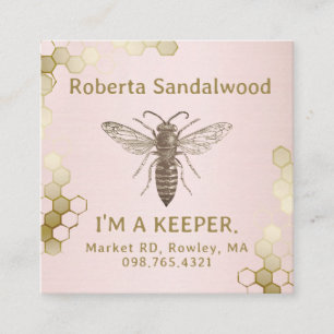 Biodlarens Affärskort är ett KEEPER Queen Bee Fyrkantigt Visitkort