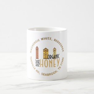 Biodlarens Namn 3 lilla bikupor Organic Honung Kaffemugg