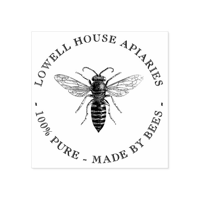 Biodlarnas Anpassningsbar Apiaries Elegant Queen B Stämpel (Tryck)