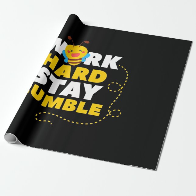 Biodlarpresent | Bin Arbetar Hårt Stanna Humla Presentpapper (Utrullad)