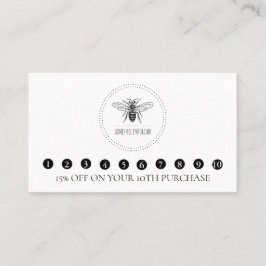 Biodlarstöd för Logotyp av honungsbin Lojalitetskort