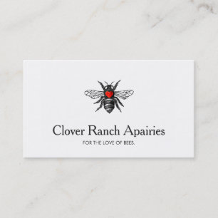 Biodling Apairy Bumblebee med Logotyp av bin med h Visitkort