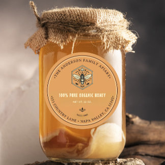 Biodling Apiary Logodesign Honungsburk Etikett
