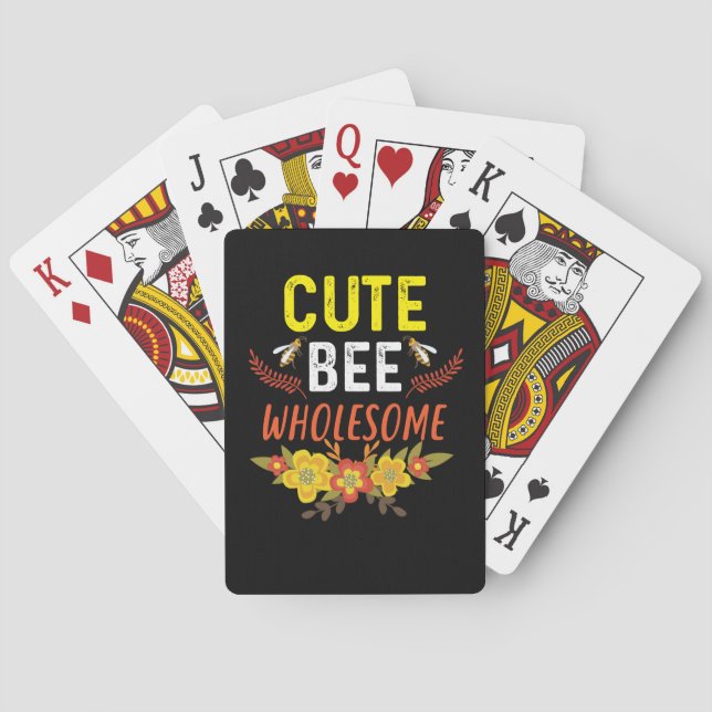 Biodling Art Cute Bee Wholesome Casinokort (Baksidan)