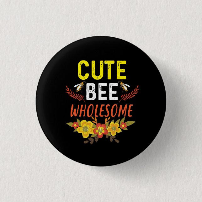 Biodling Art Cute Bee Wholesome Knapp (Framsida)