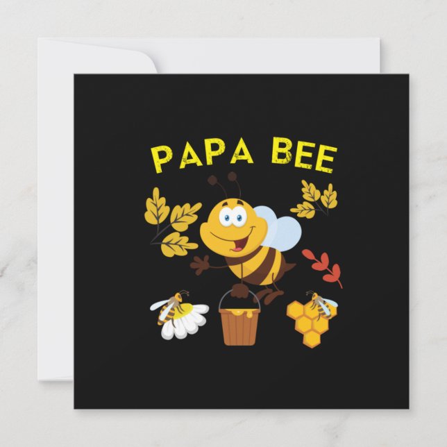 Biodling Art Pappa Bee Julkort (Framsida)