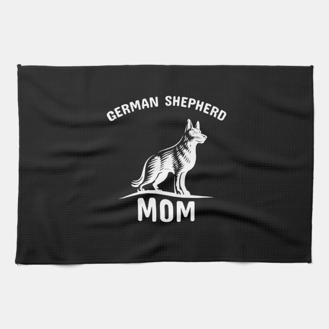 Biodling Art Tysk Shepherd Mamma Kökshandduk (Horisontell)