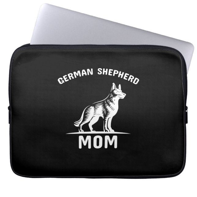 Biodling Art Tysk Shepherd Mamma Laptop Fodral (Framsidan)
