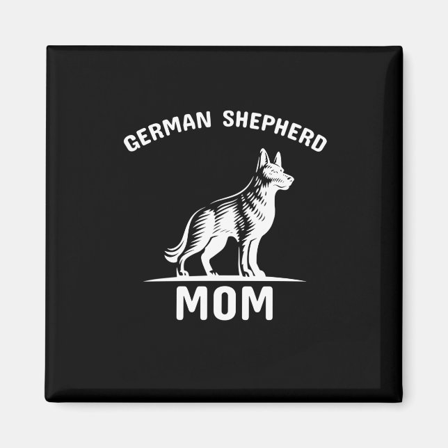 Biodling Art Tysk Shepherd Mamma Magnet (Framsidan)