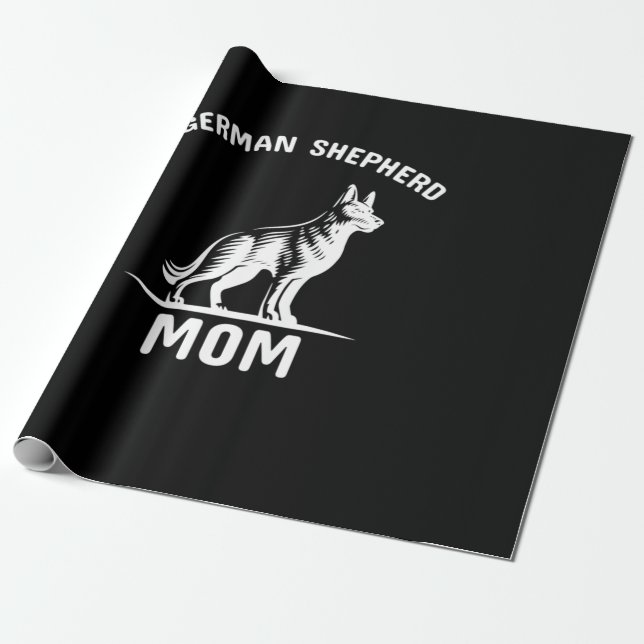 Biodling Art Tysk Shepherd Mamma Presentpapper (Utrullad)