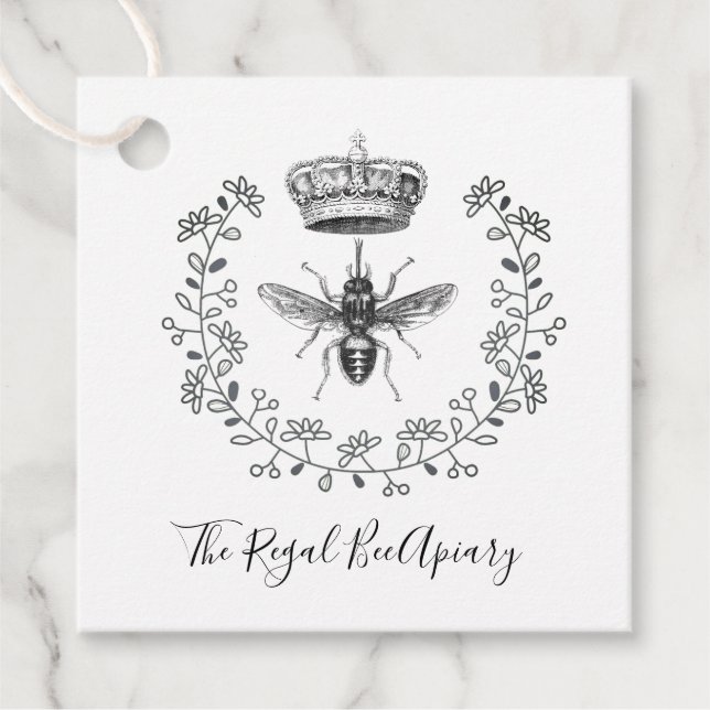 Biodling av biodling av biodlingsbin Krona Laurel Gåvor Etiketter (Framsida)