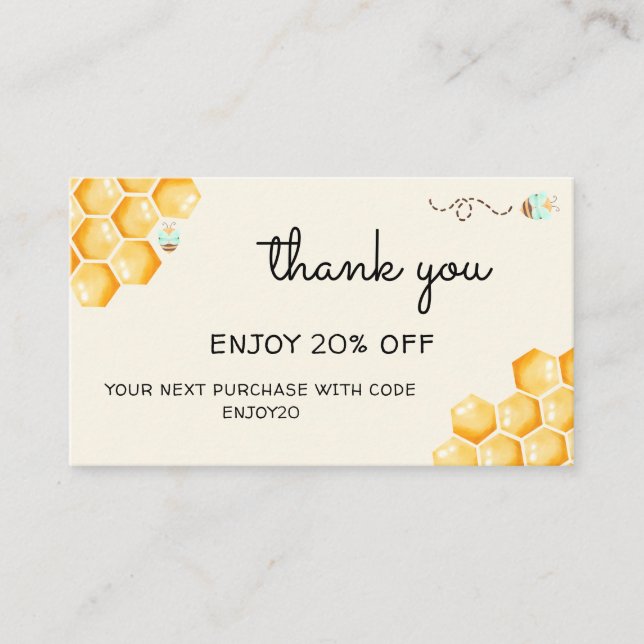 Biodling av honungsbin rabattkort (Framsida)