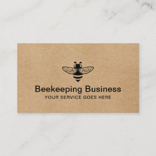 Biodling Biodlare Honungsarepilot Rustic Kraft Log Visitkort