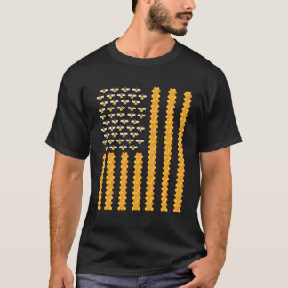 Biodling från amerikansk Flagga T Shirt