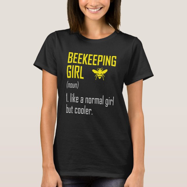 Biodling Girl Bee Bee Queen Beehive T Shirt (Framsida)