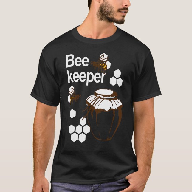 Biodling Honungsbin Honeycomb Bee T Shirt (Framsida)