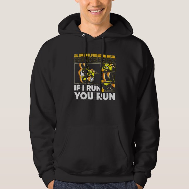Biodling Om jag springer springer du  Bi  2 Hoodie (Framsida)